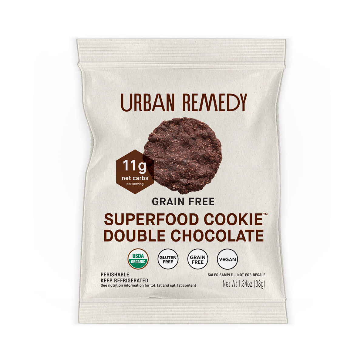 Urban Remedy Double Chocolate Cookie 3" 1.34 OZ