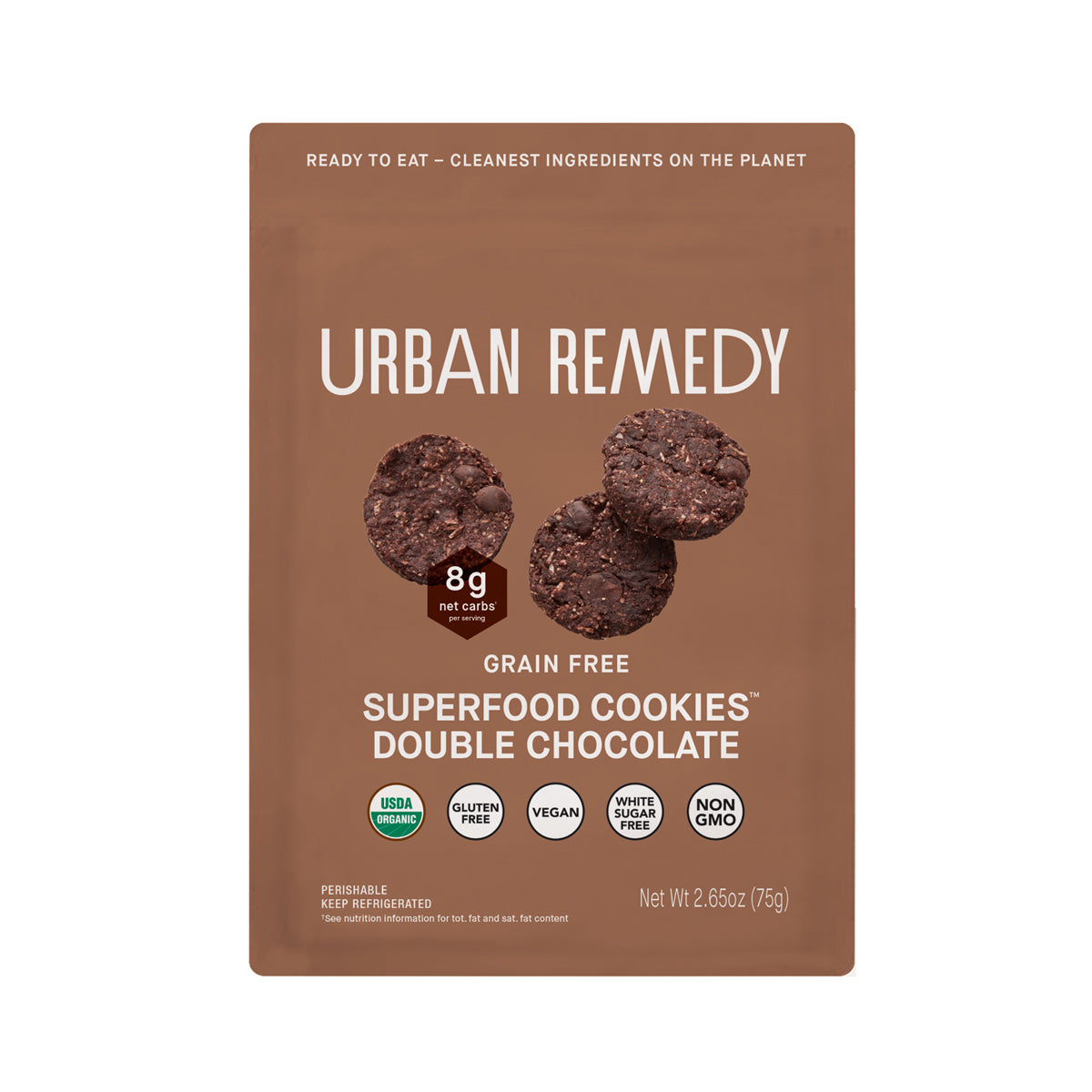 Wholesale Urban Remedy Double Chocolate Cookie Bite Size 2.65 Oz Bag-6ct Case Bulk