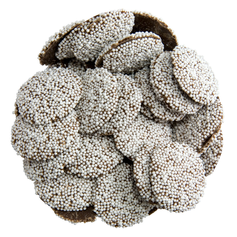 Wholesale BoxNCase Dark Chocolate Nonpareils With White Seeds- Bulk