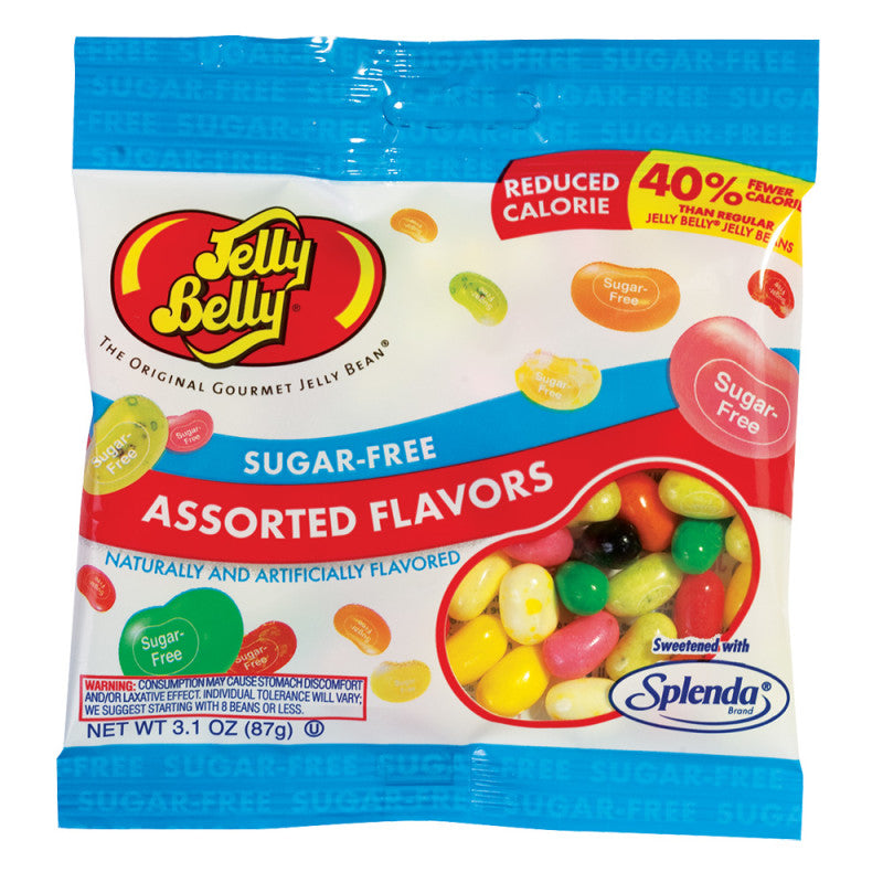 Wholesale Jelly Belly Sugar Free Assorted Jelly Beans 3.1 Oz Peg Bag- Bulk