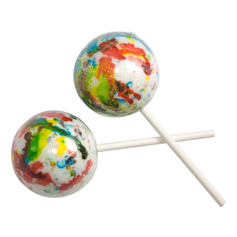Wholesale Clever Candy White Psychedelic Jawbreaker On A Stick 2.25 Inches Bulk
