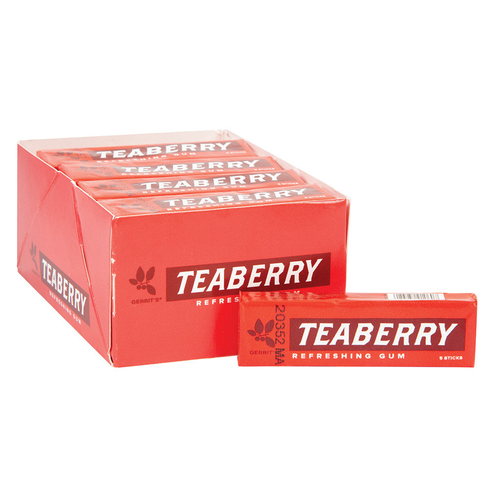 Teaberrry Refreshing Gum 20 Pack Box, Gerrit's Brands