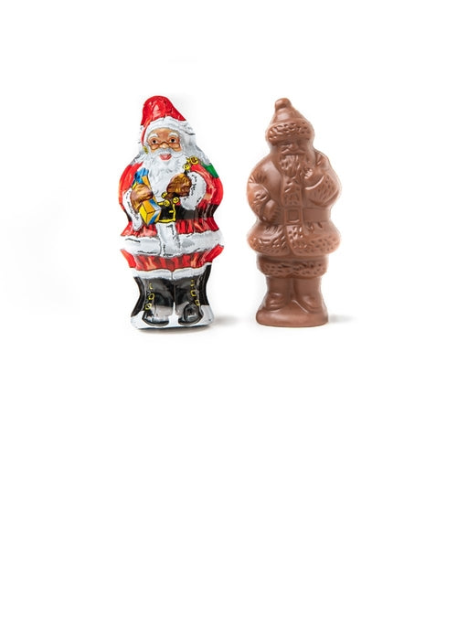 Wholesale Madelaine Chocolate 1 1/2 Oz. Semi-Solid Santa - 48 Ct Display Sets- Bulk