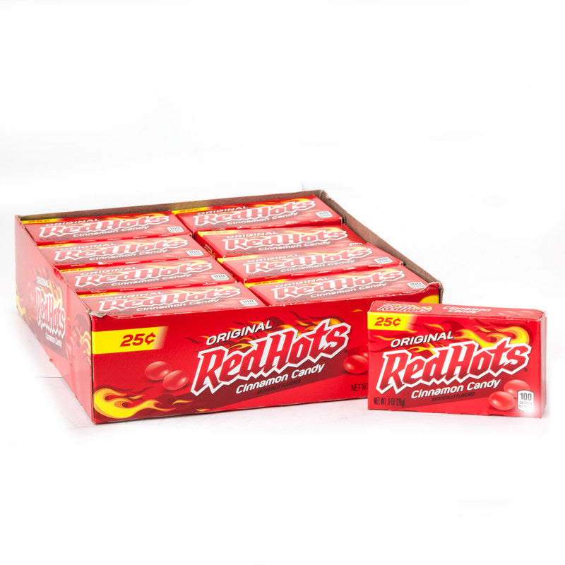 Wholesale Red Hots Preprice 0.9 Oz Box Bulk