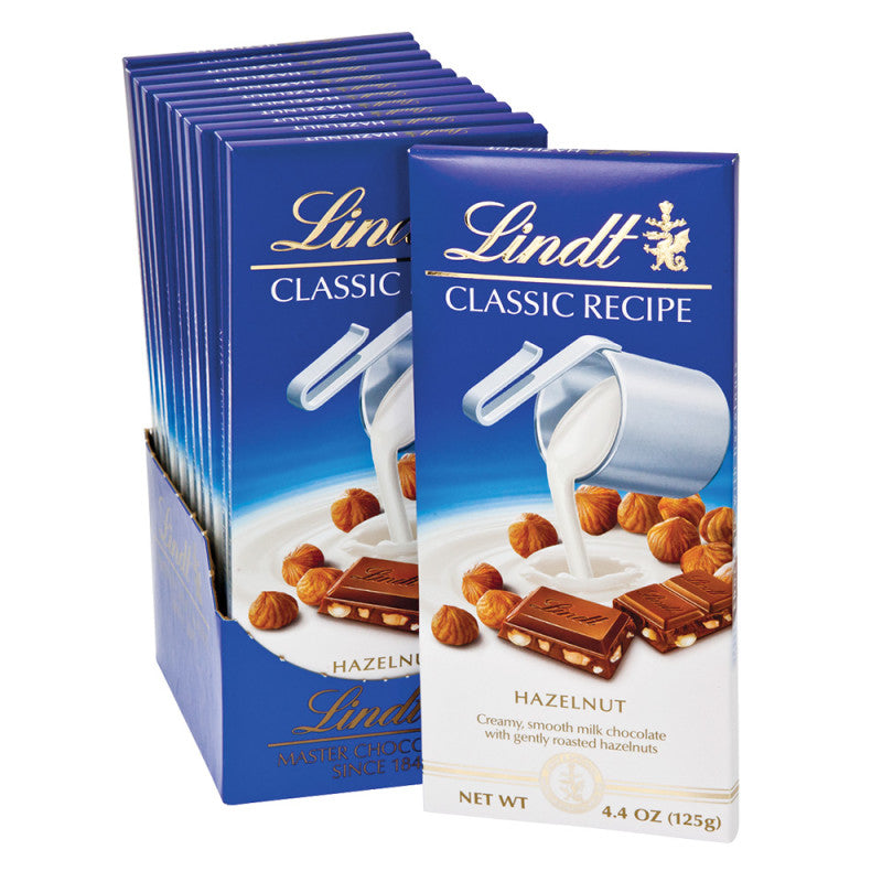 Wholesale Lindt Classic Recipe Swiss Hazelnut 4.4 Oz Bar- Bulk