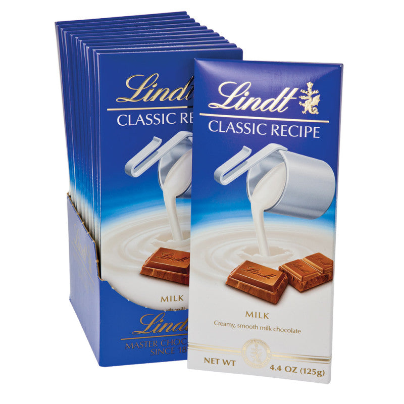 Wholesale Lindt Classic Recipe Milk Chocolate 4.4 Oz Bar- Bulk