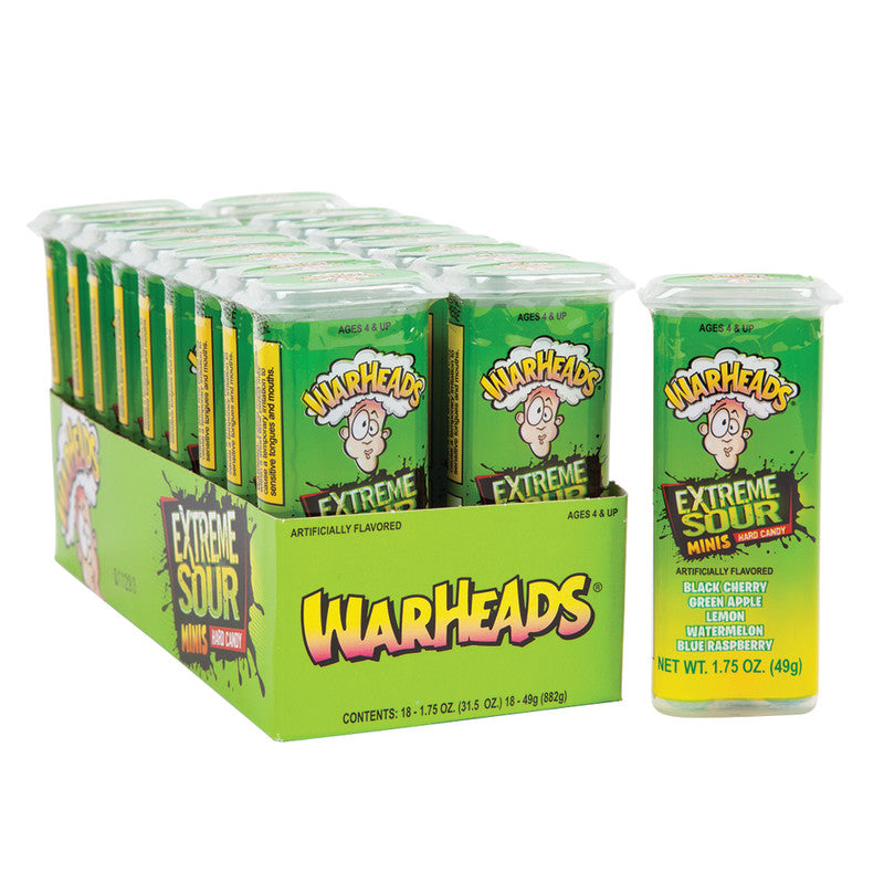 Wholesale Warheads Extreme Sour Juniors Hard Candy 1.75 Oz Bulk