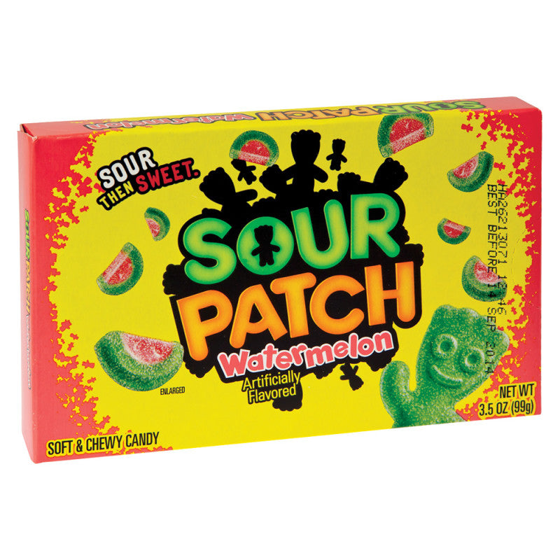 Wholesale Sour Patch Green Rind Watermelon 3.5 Oz Theater Box- Bulk