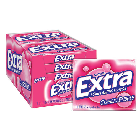 Wholesale Extra Classic Bubble Gum Slim Pack- Bulk