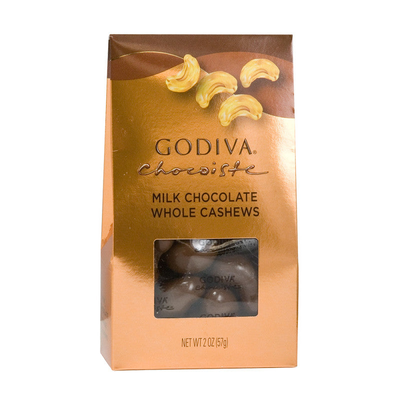 Godiva Milk Chocolate Cashews 2 Oz Gable Box BoxNCase
