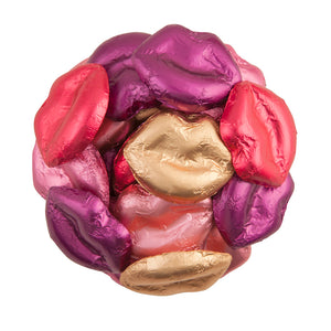 Wholesale Madelaine Milk Chocolate Multi Color Foiled Lips Bulk