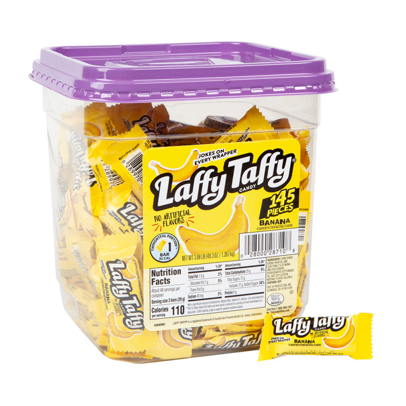 Wholesale Laffy Taffy Mini Banana Tub Bulk