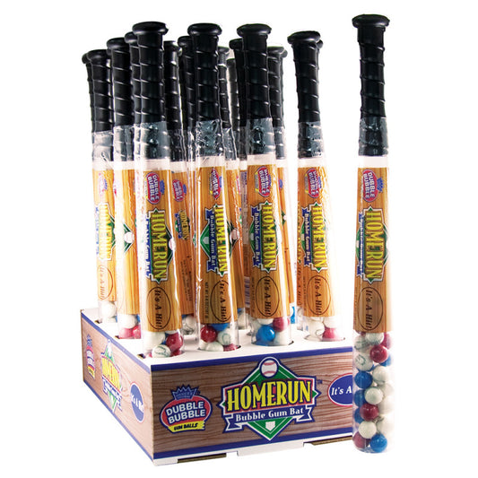 Wholesale Dubble Bubble Homerun Baseball Bat With Gumballs 6.6 Oz- Bulk