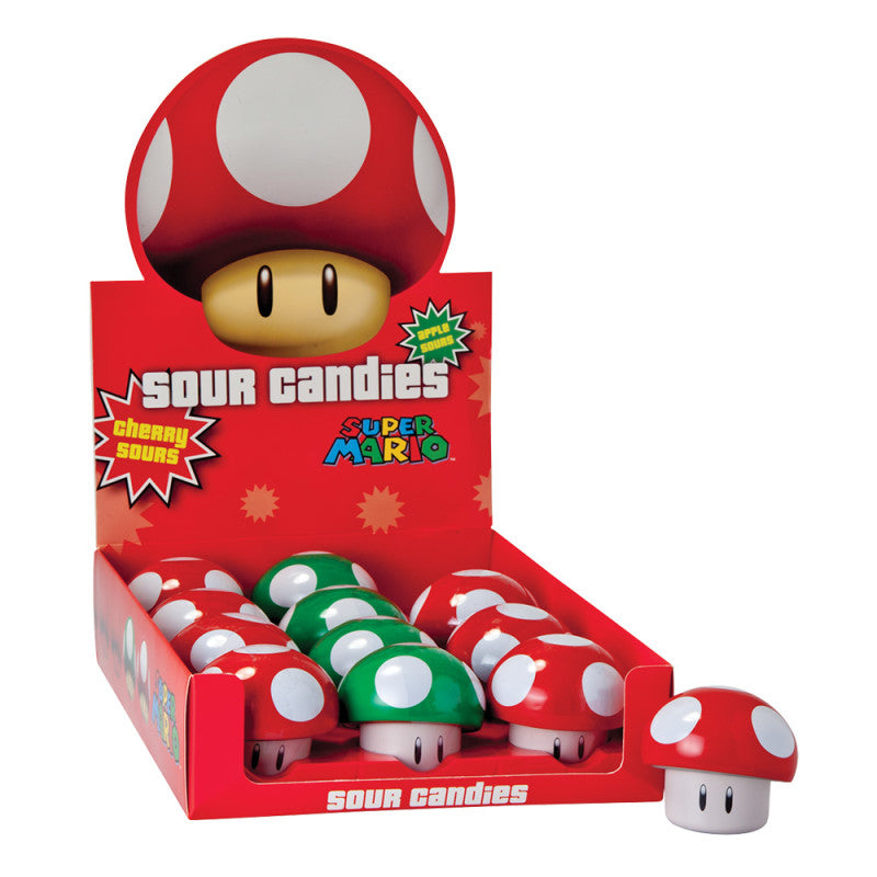 Wholesale Super Mario Mushroom Sour Candies 1 Oz Tin Bulk