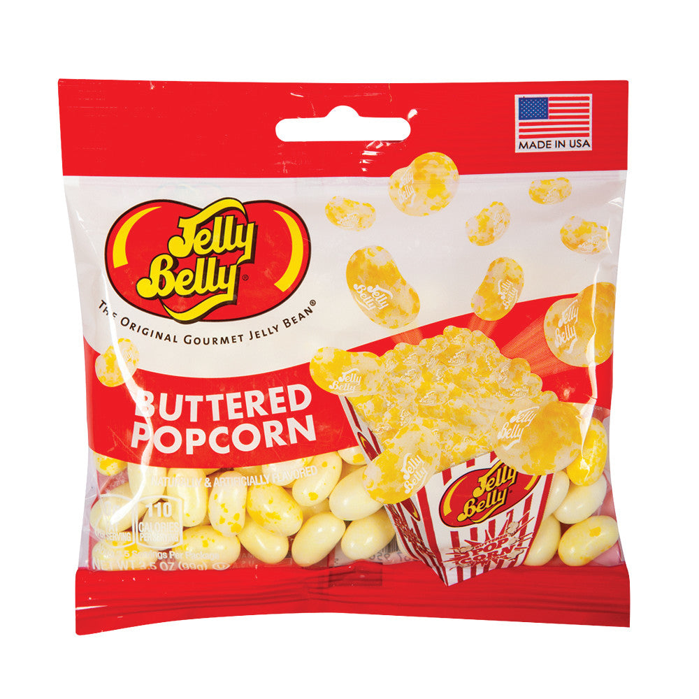 Wholesale Jelly Belly Buttered Popcorn Jelly Beans 3.5 Oz Bag- Bulk