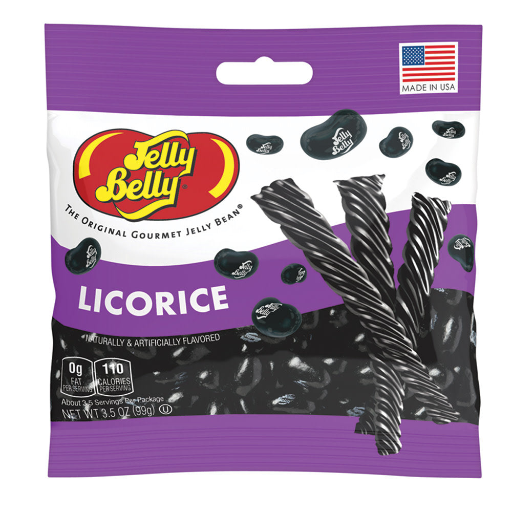 Wholesale Jelly Belly Licorice Jelly Beans 3.5 Oz Bag-12ct Case Bulk