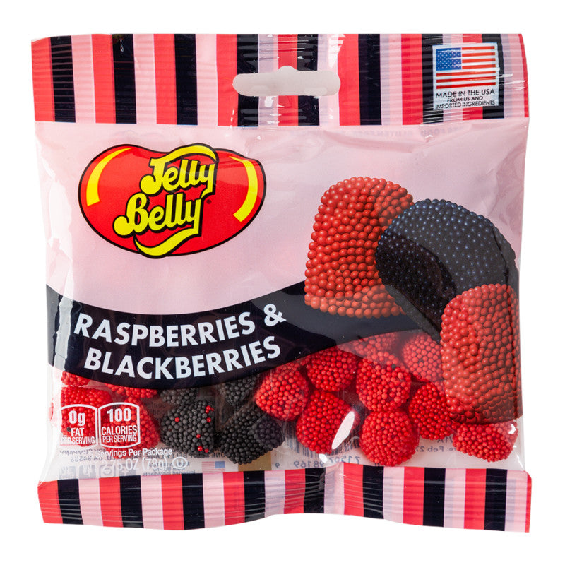 Wholesale Jelly Belly Raspberries And Blackberries 2.75 Oz Bag- Bulk