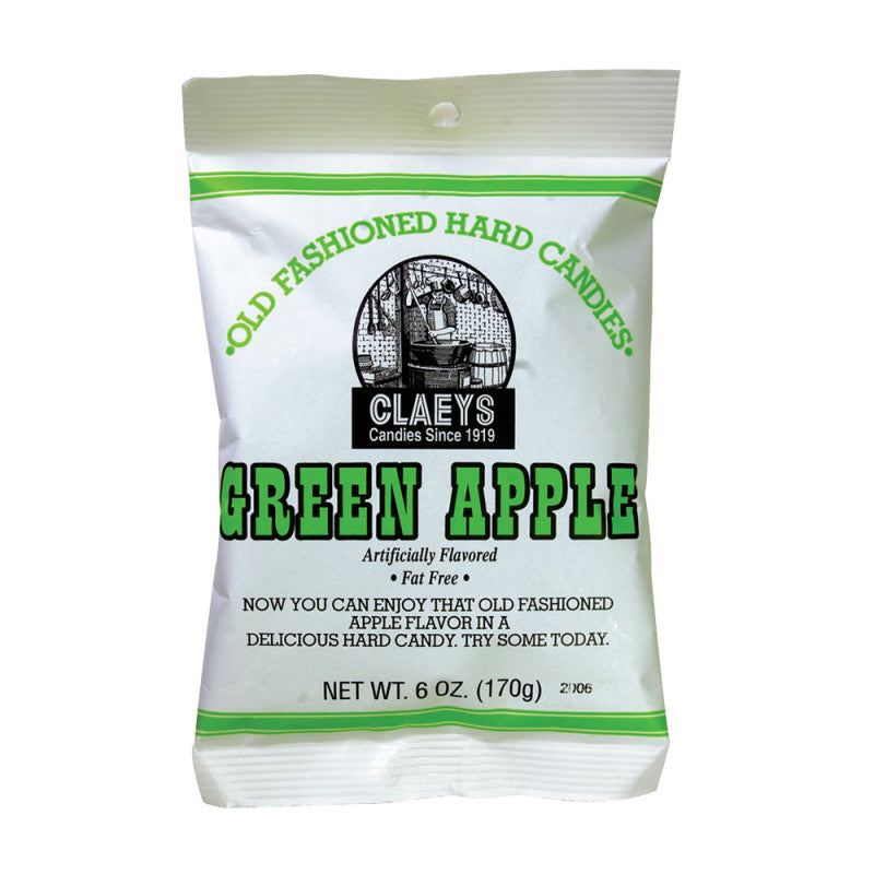 Wholesale Claey's Green Apple Drops 6 Oz Bag Bulk