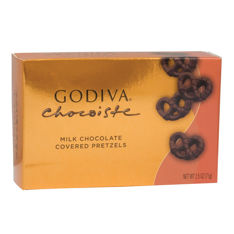 Wholesale Godiva Mini Milk Chocolate Covered Pretzels 2.5 Oz Box Bulk