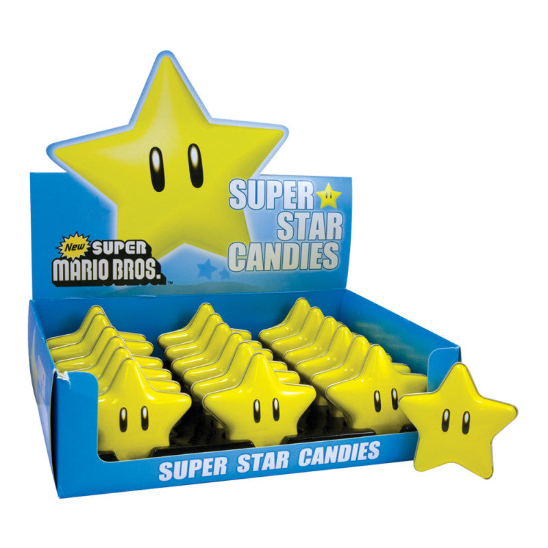 Wholesale Super Mario Super Star Candies 0.6 Oz Tin Bulk