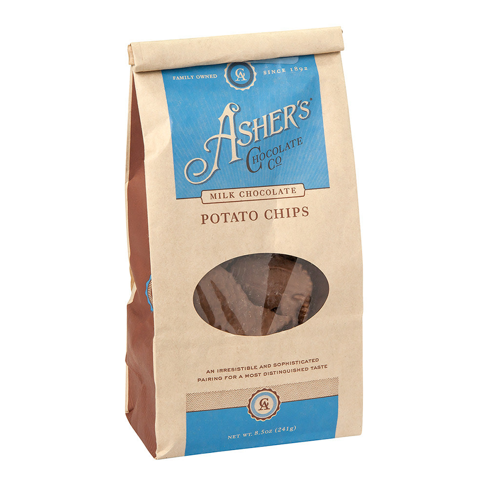 Asher'S Milk Chocolate Potato Chips 8.5 Oz Bag