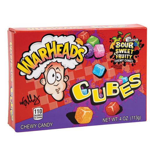 Wholesale Warheads Sour Chewy Cubes 4 Oz Theater Box- Bulk