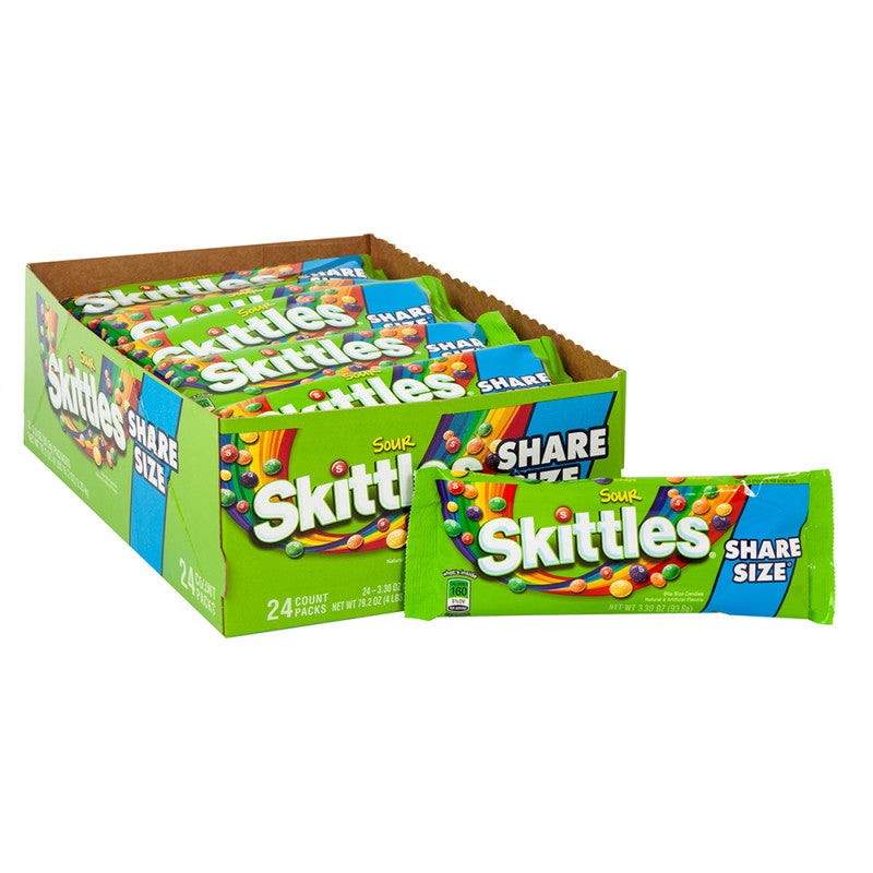 Wholesale Skittles Sours Share Size 3.3 Oz Bulk