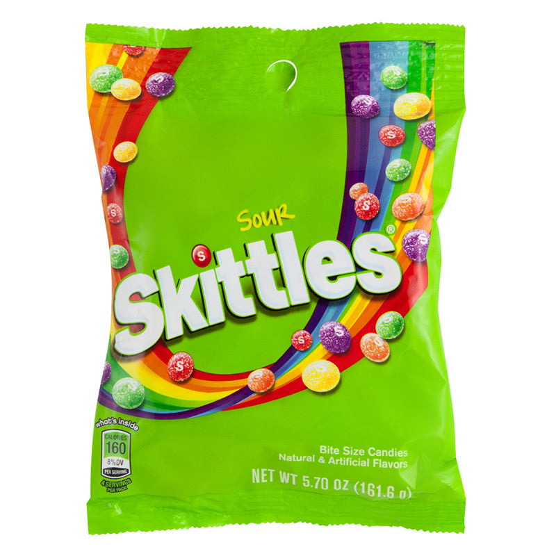 Wholesale Skittles Sour 5.7 Oz Peg Bag- Bulk