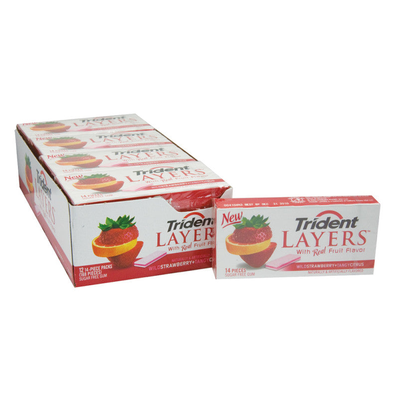Wholesale Trident Layers Strawberry Citrus Gum Bulk