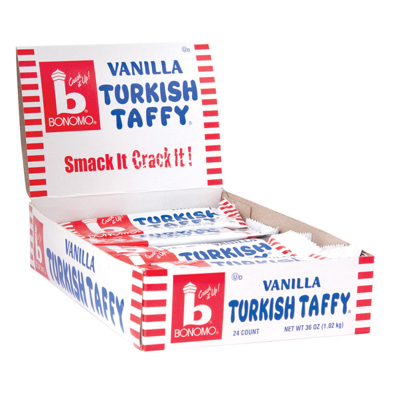 Wholesale Bonomo Turkish Taffy Vanilla 1.5 Oz Bulk
