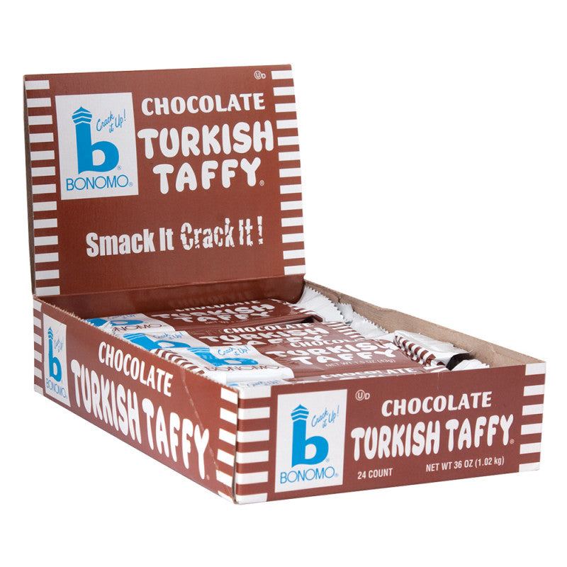 Wholesale Bonomo Turkish Taffy Chocolate 1.5 Oz Bulk