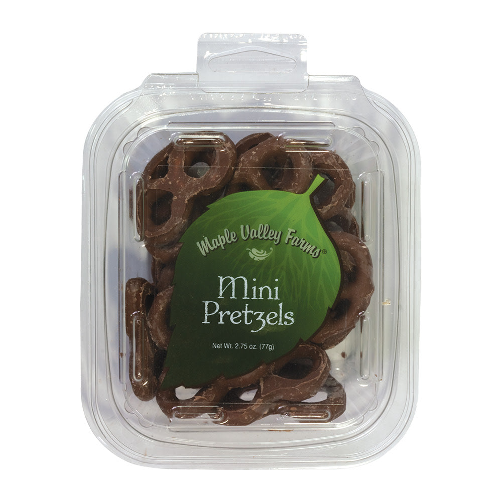 Wholesale Maple Valley Farms Mini Chocolate Pretzels 2.75 Oz Peg Tub- Bulk