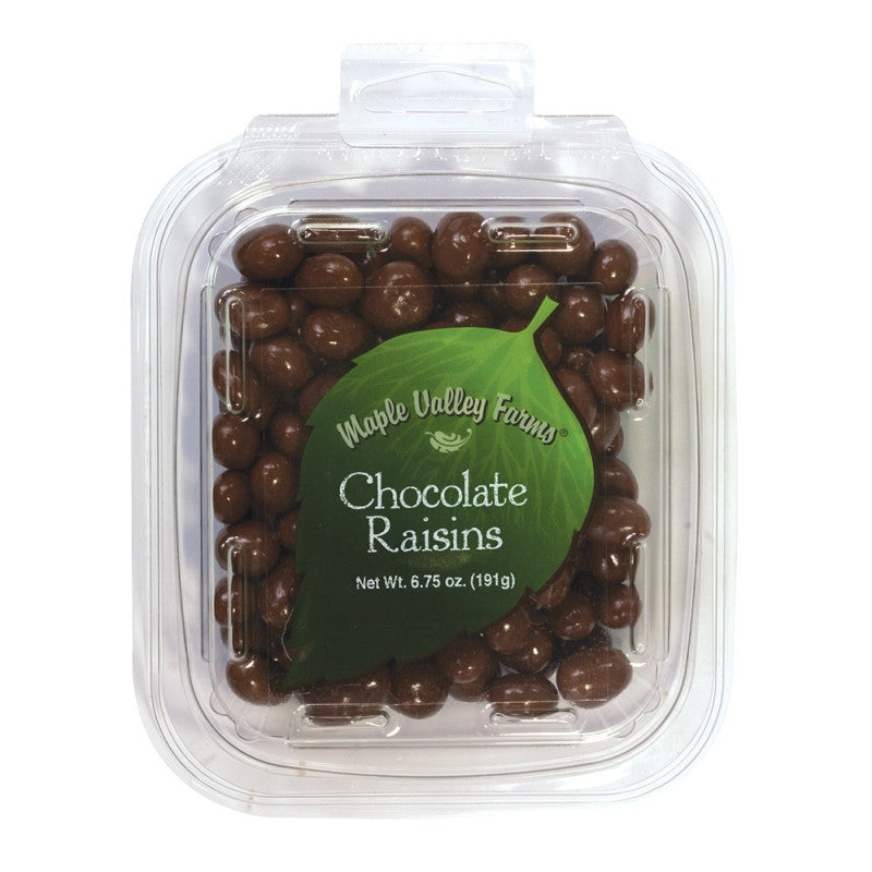 Wholesale Maple Valley Farms Milk Chocolate Raisins 6.75 Oz Peg Tub- Bulk