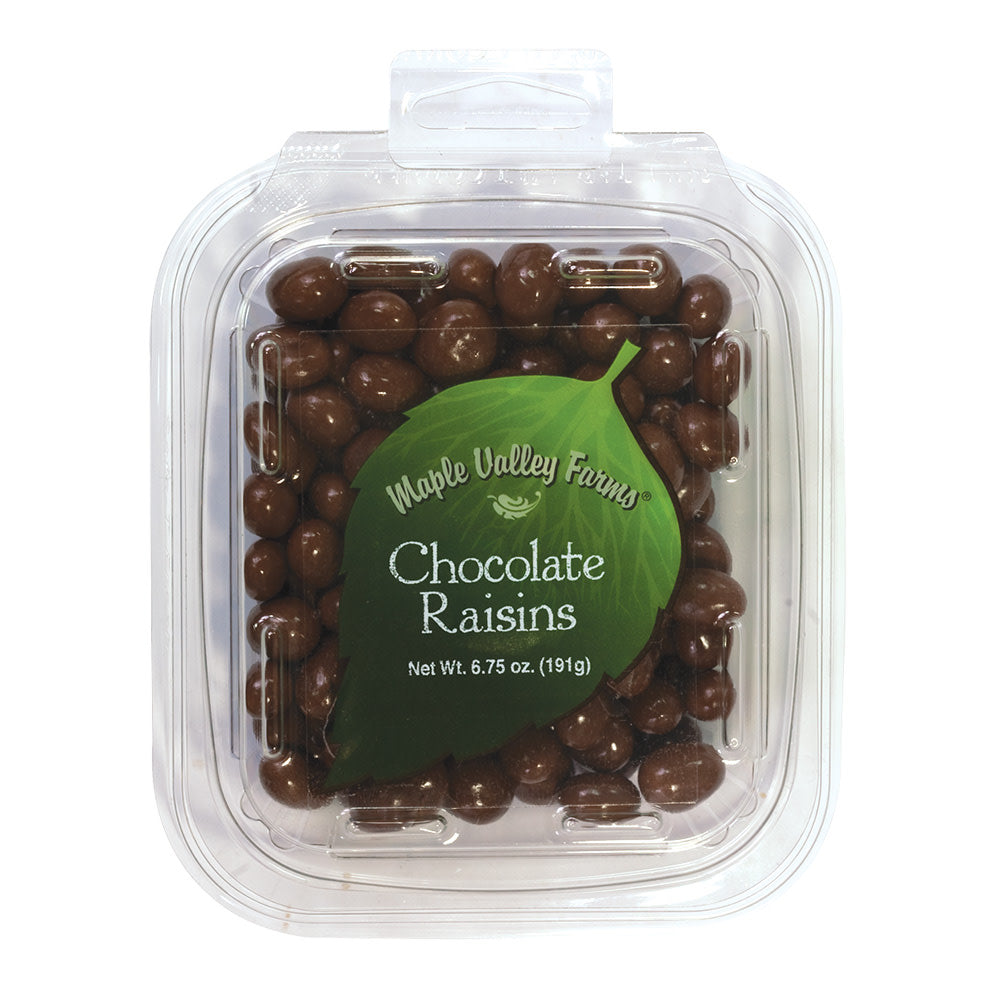 Maple Valley Farms Milk Chocolate Raisins 6.75 Oz Peg Tub