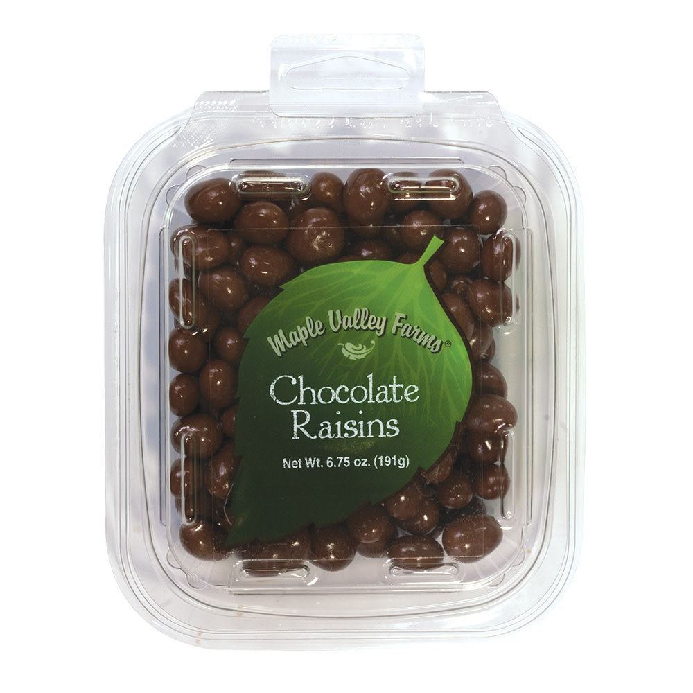 Wholesale Maple Valley Farms Milk Chocolate Raisins 6.75 Oz Peg Tub- Bulk