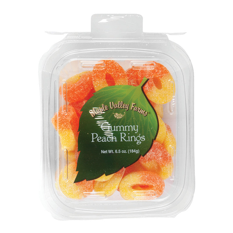 Wholesale Maple Valley Farms Gummy Peach Rings 6.5 Oz Peg Tub- Bulk