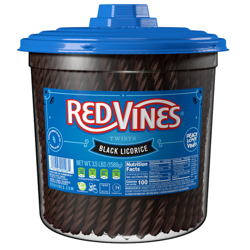 Wholesale Red Vines Black Licorice Tub *Sf Dc Only* Bulk