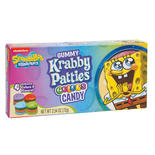 Wholesale Gummy Krabby Patties Colors 2.5 Oz Theater Box- Bulk