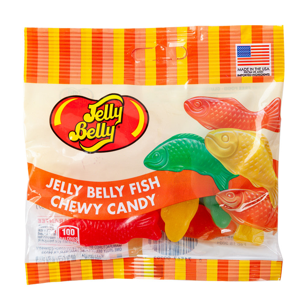 Wholesale Jelly Belly Fish Chewy Candy 2.8 Oz Peg Bag- Bulk