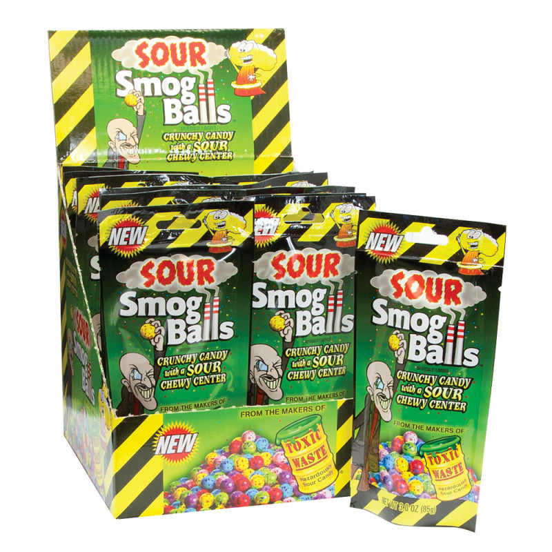 Wholesale Toxic Waste Sour Smog Balls 3 Oz Bag Bulk