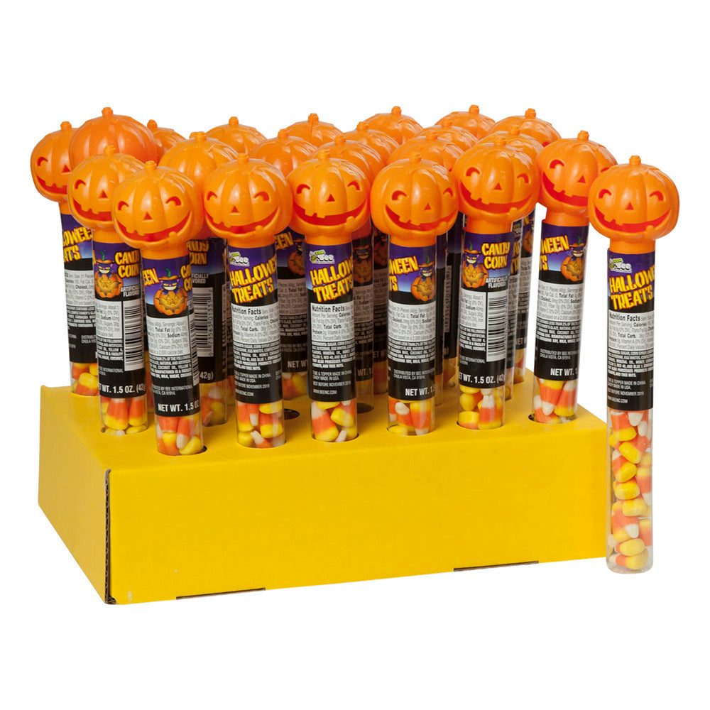 Wholesale Halloween Pumpkin Candy Corn Tube 1.4 Oz Bulk