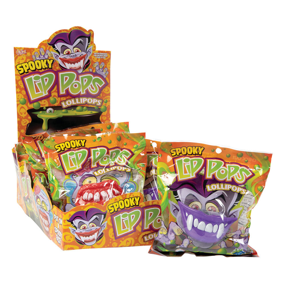 Wholesale Spooky Lip Pops 0.56 Oz Lollipop Bulk