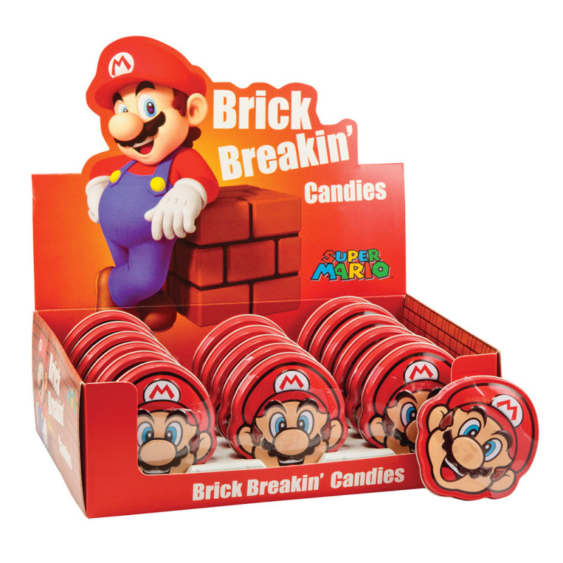 Wholesale Super Mario Brick Breakin' Candies 0.7 Oz Tin Bulk