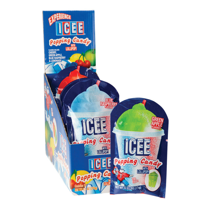 Wholesale Icee Popping Candy With Lollipop 0.53 Oz Bulk