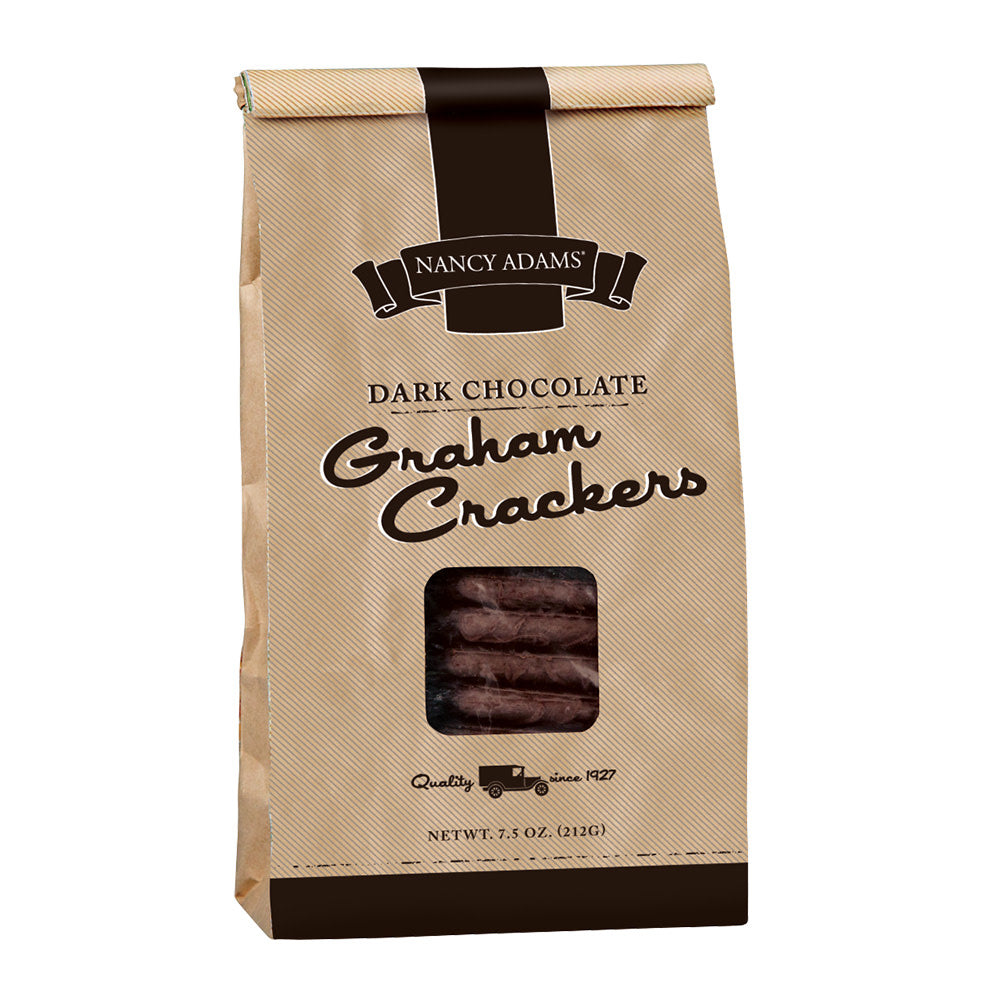 Nancy Adams Dark Chocolate Graham Crackers 7.5 Oz Bag