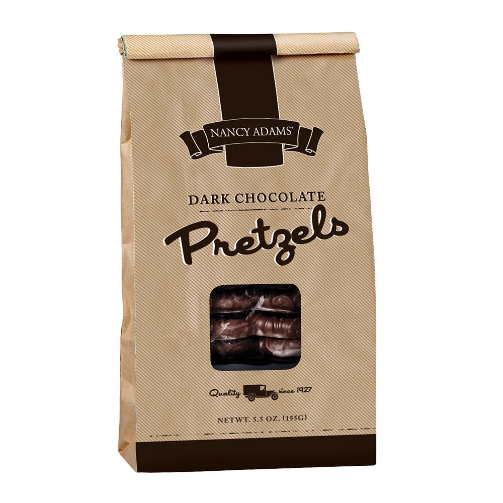 Nancy Adams Dark Chocolate Pretzels 5.5 Oz Bag