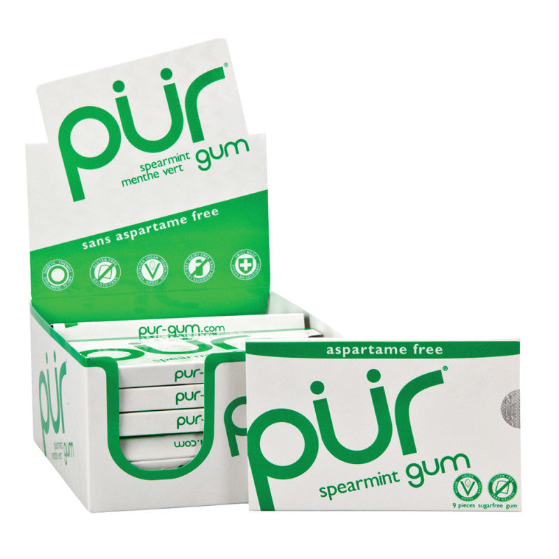 Wholesale Pur Spearmint Gum 9 Pc 0.44 Oz Pack- Bulk