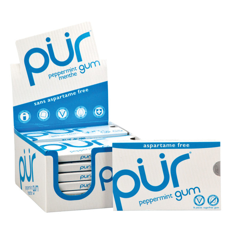 Wholesale Pur Peppermint Gum 9 Pc 0.44 Oz Pack Bulk