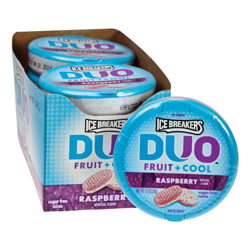 Wholesale Ice Breakers Sugar Free Raspberry Duo Mints 1.3 Oz- Bulk