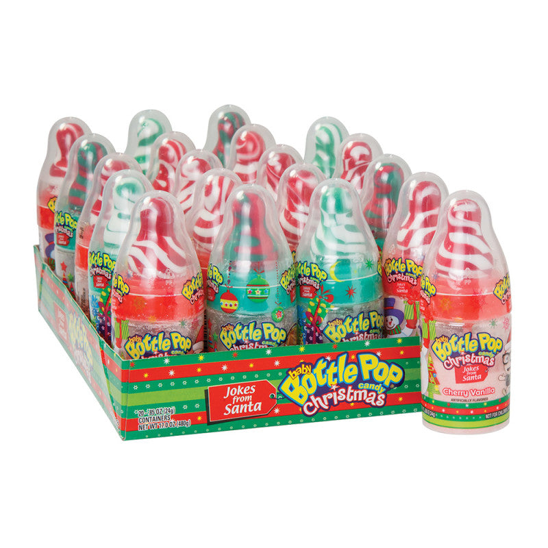 Wholesale Baby Bottle Pop Christmas 0.85 Oz - 60ct Case Bulk